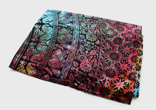 Mandala with Elephant Printed Cotton Wall Hanging Tapestry, Home Decor Hanging - nepacrafts