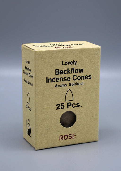 Rose Spiritual Aroma Back Flow Cone Incense - nepacrafts
