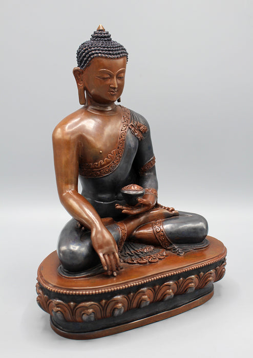 Copper Oxidized Shakyamuni Buddha Statue - nepacrafts