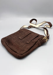 Brown Hemp Cross Body Travel Bag - nepacrafts