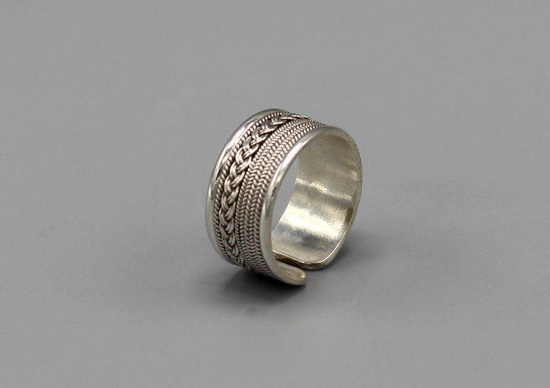Twisted Knot Sterling Silver Finger Ring - nepacrafts