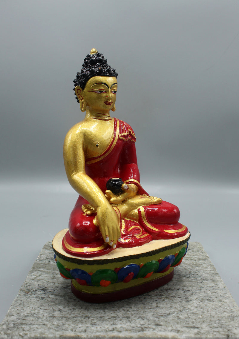 Shakyamuni Buddha Hand Painted Ceramic Statue