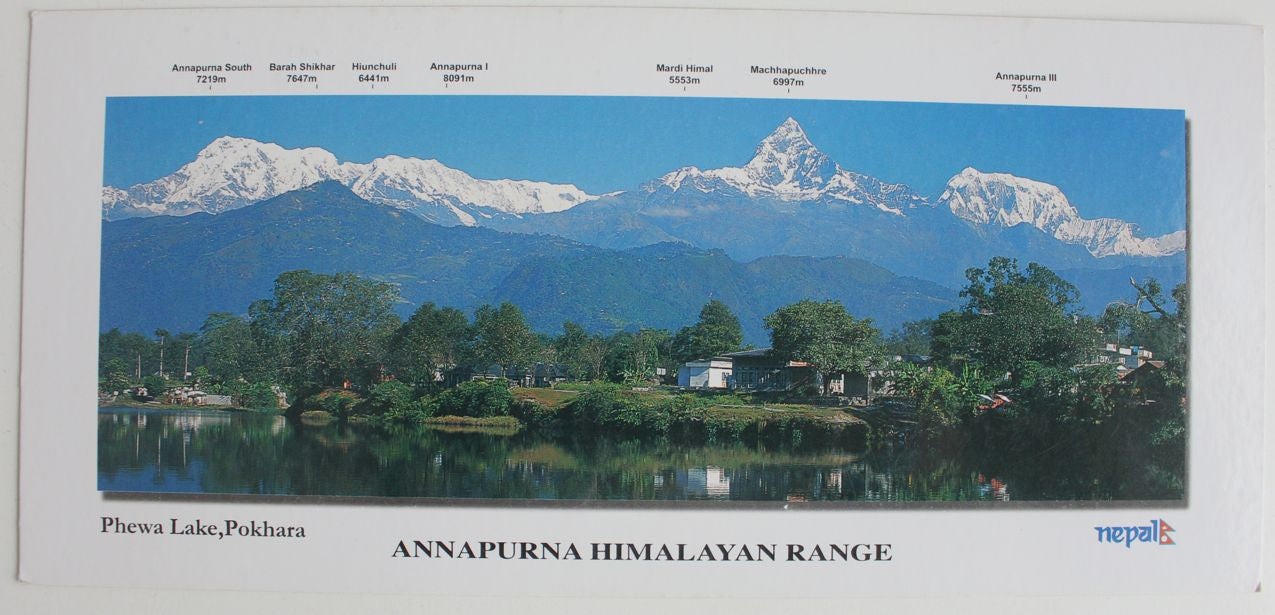 Panoramic Postcard of Annapurna Himalayan Range - nepacrafts