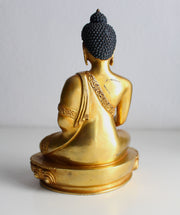 Fully Gold Plated Majestic Shakyamuni Buddha Statue, 8"High -BST381 - nepacrafts