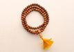 6 mm Sandalwood Beads Prayer Mala with Yellow Tassel - nepacrafts