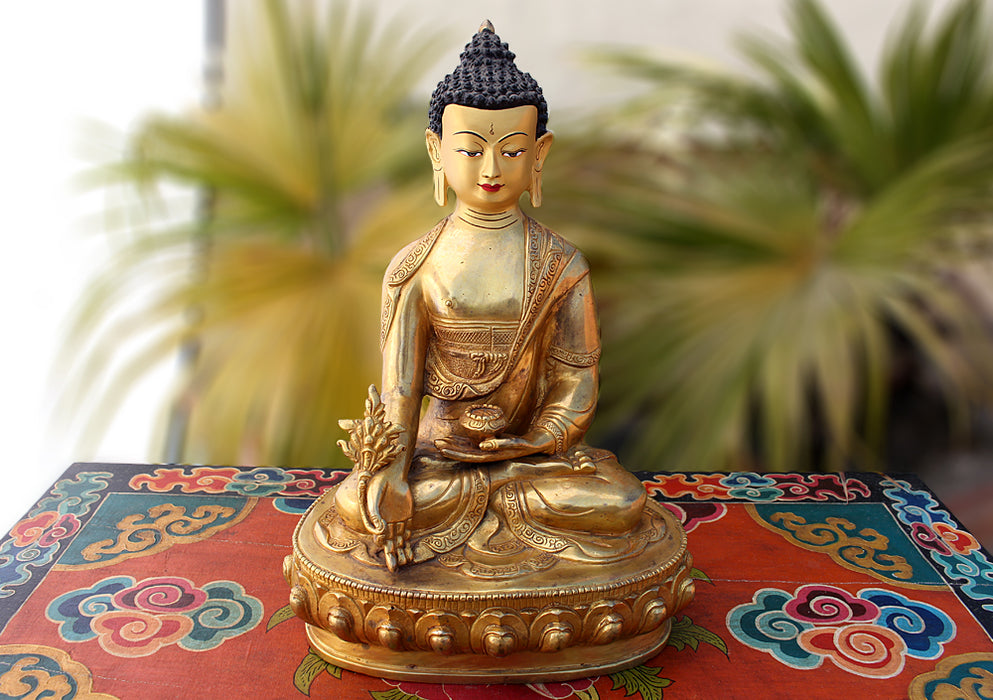 One of a Kind 13 Inch Healing Buddha Statue BST307 - nepacrafts