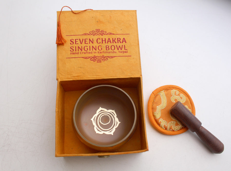 Sacral Chakra Singing Bowl Gift Set - nepacrafts