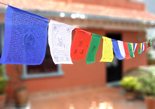 25 Sheets of Tibetan Kalachakra and Mixed Deities Prayer Flag - nepacrafts