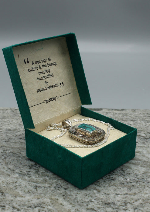 Silver Sterling Turquoise Pendant