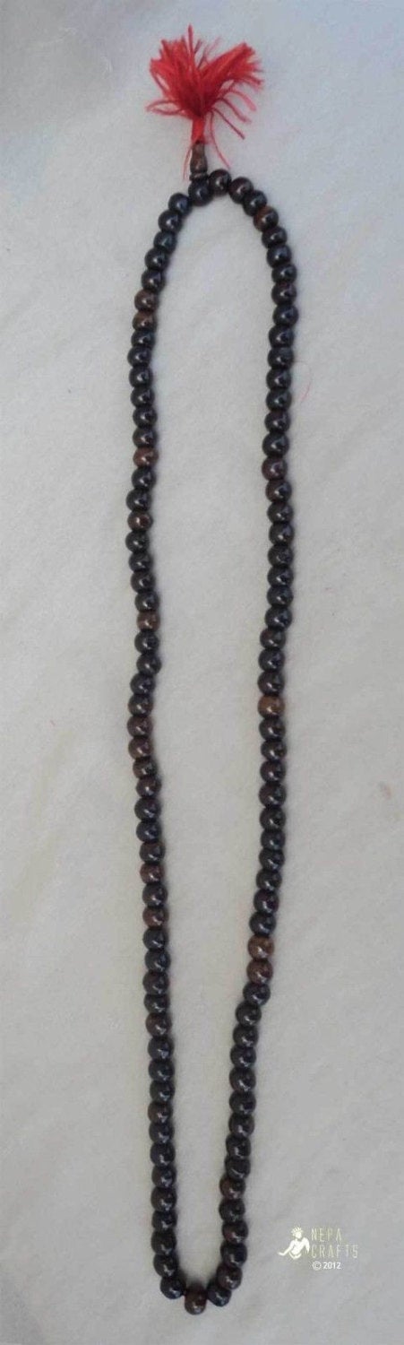 Plain Black Bone Japa Mala