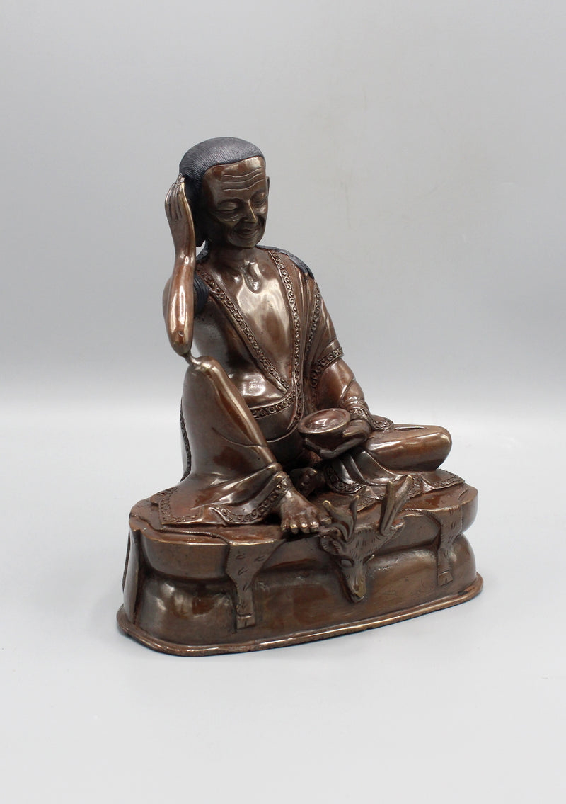 Copper Oxidized Milarepa Statue