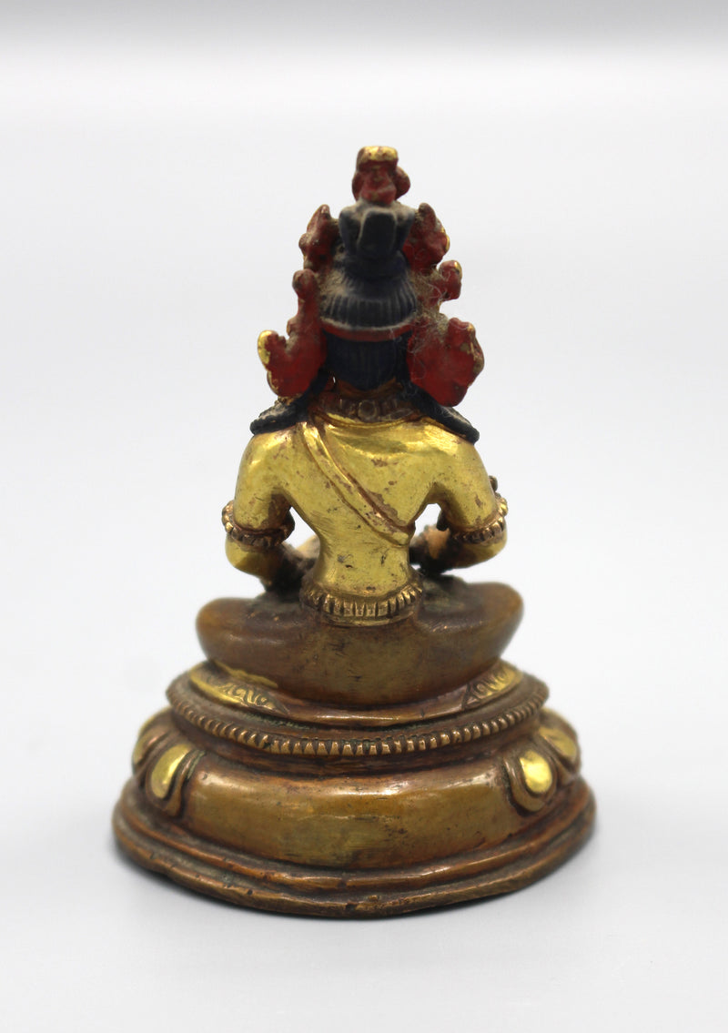 Gold Plated Copper Aparmita Buddha Statue 3" - nepacrafts