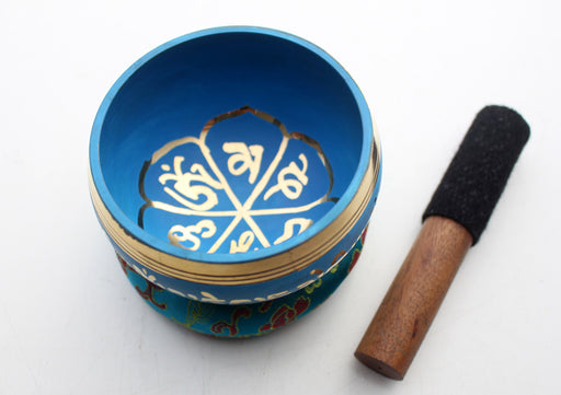 Om Mani Padme Hum Mantra Painted Singing Bowl 3.5" - nepacrafts