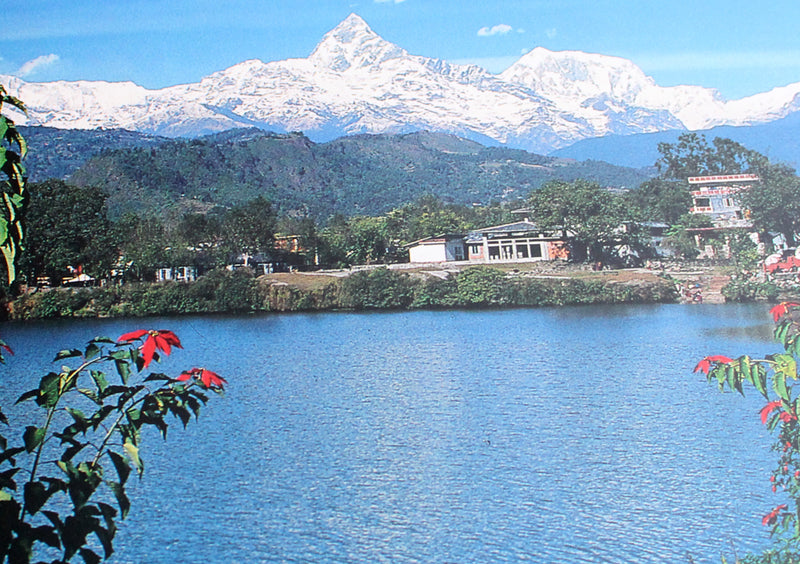 A beautiful View of Mount Machhapuchhre Printed Round Mousepad Mat - nepacrafts