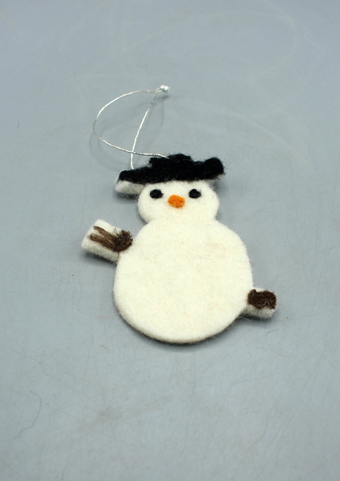 Snowman Felt Hanging Christmas Ornament