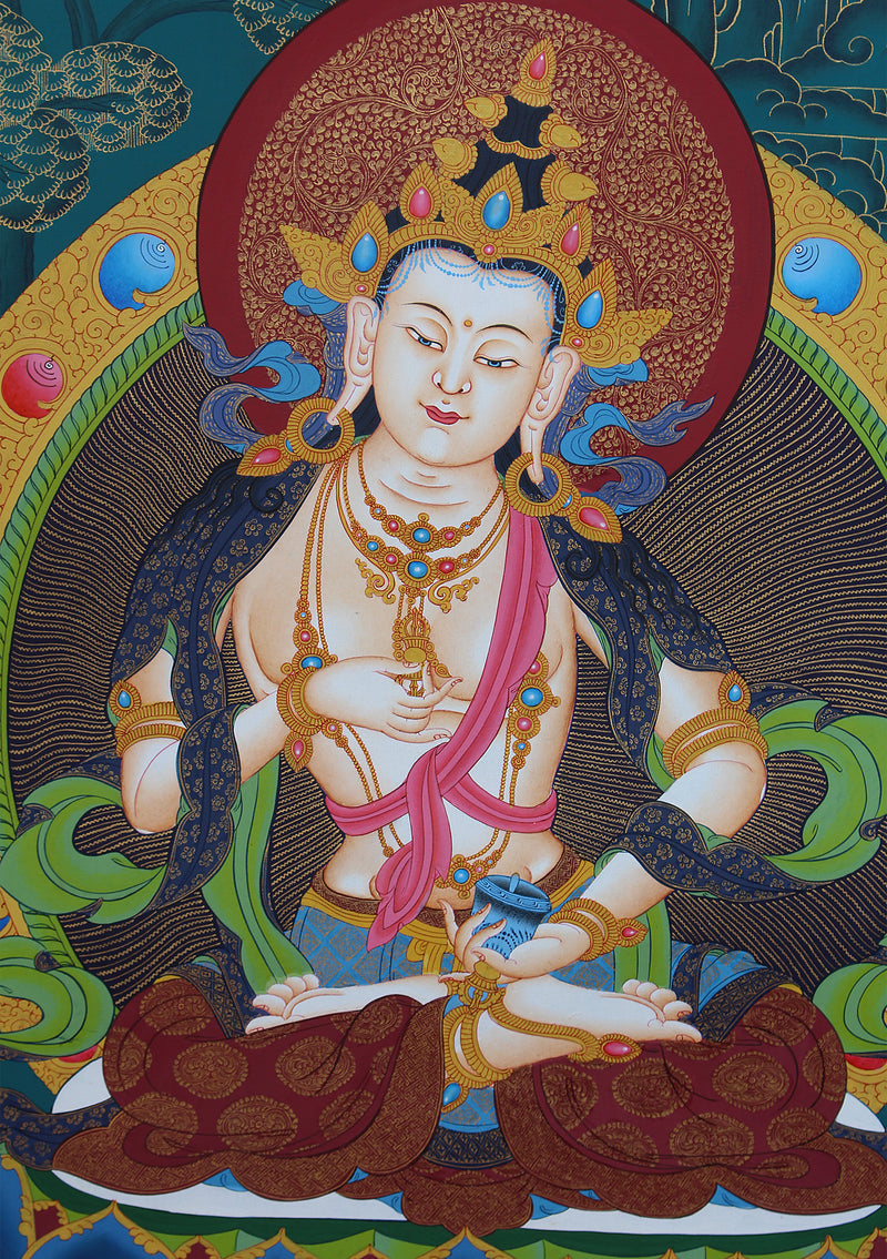 Tibetan Bodhisattva Vajrasattva Thangka Painting