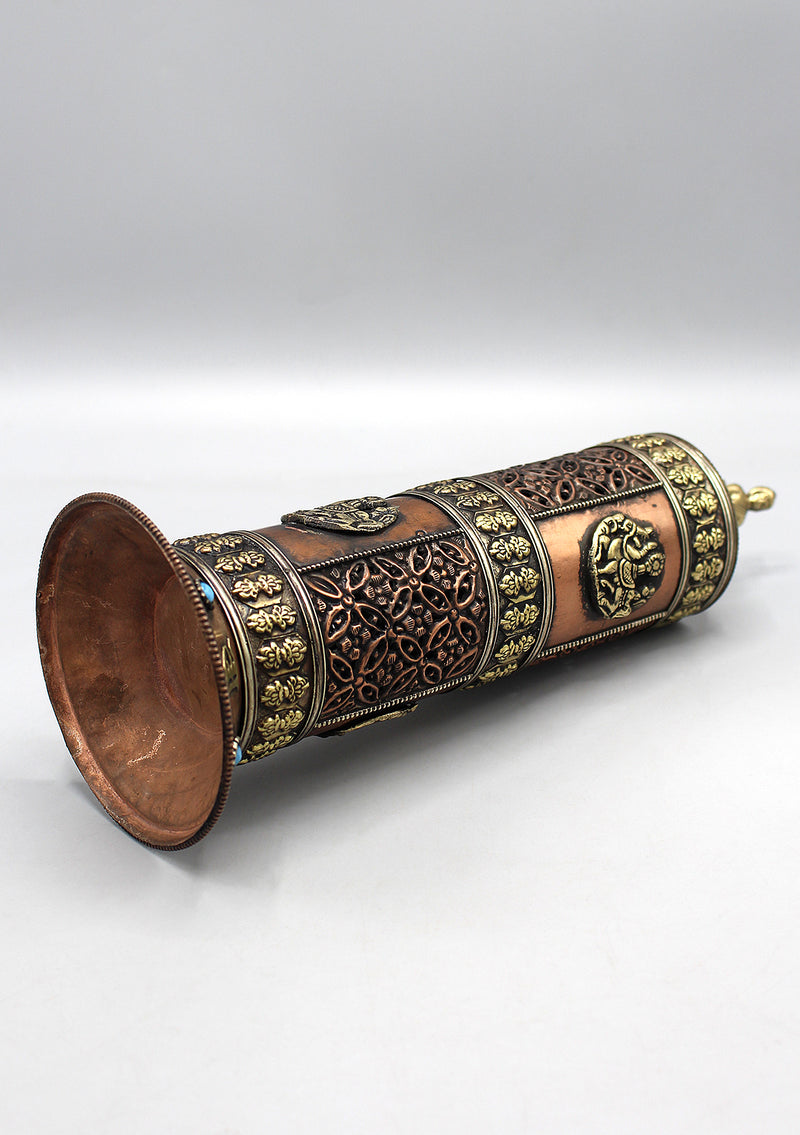 Finely Carving Vertical Buddha Copper Incense Holder