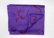 Dark Purple Cotton Om Shawl - nepacrafts