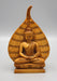 Bodhi Leaf Meditating Buddha Brown Statue - nepacrafts