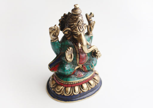 The Lord of Beginning Hindu Deity Ganesha Brass Statue from Nepal - nepacrafts