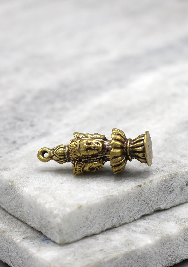 Four Faced Lord Shiva Hindu Brass Pendant