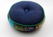 Colorful Handmade Silk Singing Bowl Cushion with Border - nepacrafts