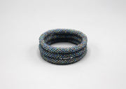Gray and Blue Multicolor Roll on Bracelet - nepacrafts