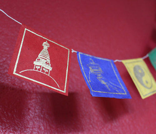 Buddhist Symbols Paper Prayer Flags