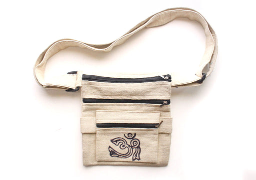Om Printed Cotton Zipper Cross Body Bag - nepacrafts