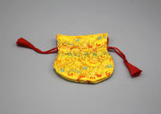 Flower Embroidery Silk Brocade Prayer Beads Pouch - nepacrafts