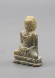 Meditating Buddha Statue carved on a marble 1.6" High - nepacrafts