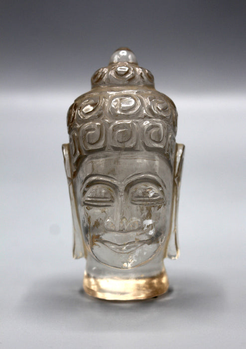 Fine Carving Crystal Buddha Head Statue