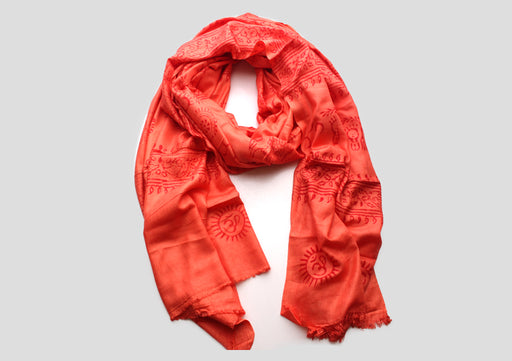 Cotton Yoga Meditation Shawl/Scarf Printed with Deities - nepacrafts