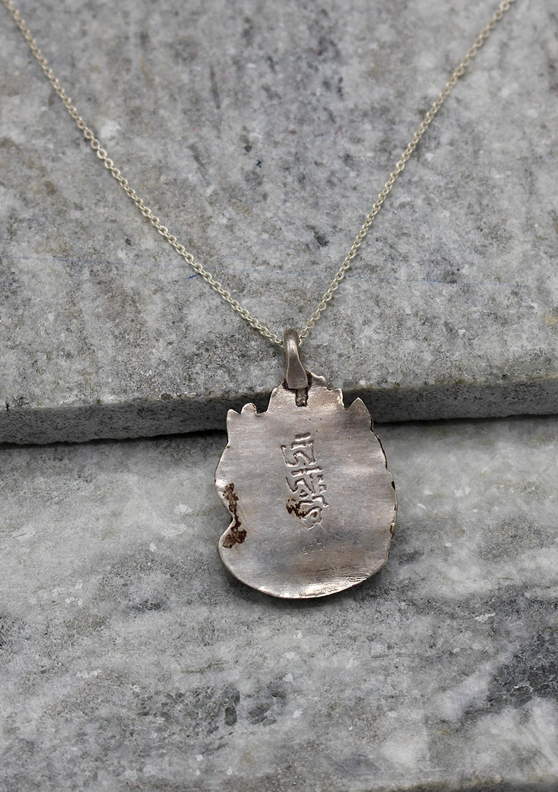 Four Armed Hindu Lord Ganesh Sterling Silver Pendant - nepacrafts