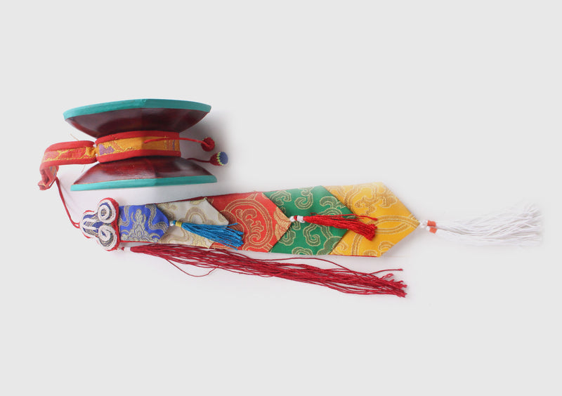 Hand Painted Ritual Wooden Chod Drum Damaru - nepacrafts