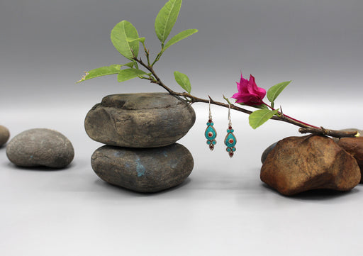 Flower Drop Sterling Silver Earrings - nepacrafts