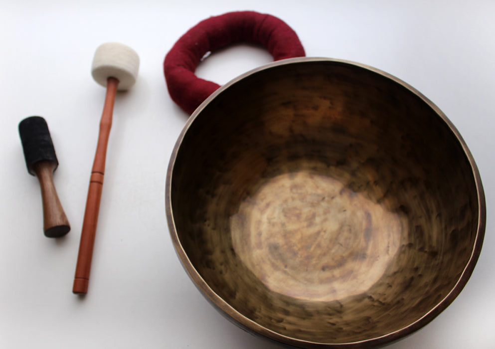 Handmade Full Moon Singing Bowl for Relaxation and Sound Therapy #A Note - nepacrafts