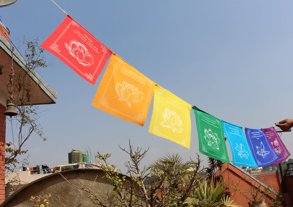 Tibetan Healing Prayer Flags  Roll with Spiritual Messages