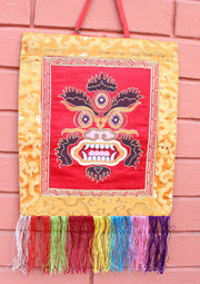 Mahakala Silk Brocade Wall Hanging - nepacrafts
