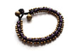 Handwoven Amethyst Color Glass Beads Teen Anklet - nepacrafts