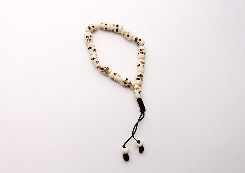 Unique Hand carved White Skull Wrist Bracelet - nepacrafts