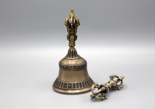 Buddhist Ritual Item Tibetan Bell and Dorjee Set - nepacrafts
