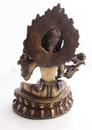 Skillfully Handcarved Brass Green Tara Statue 6.5" High - nepacrafts