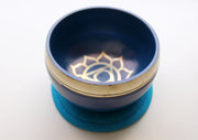 Heart Painted Singing Bowl with Cushion and Stupa Stick in a Gift Box - nepacrafts