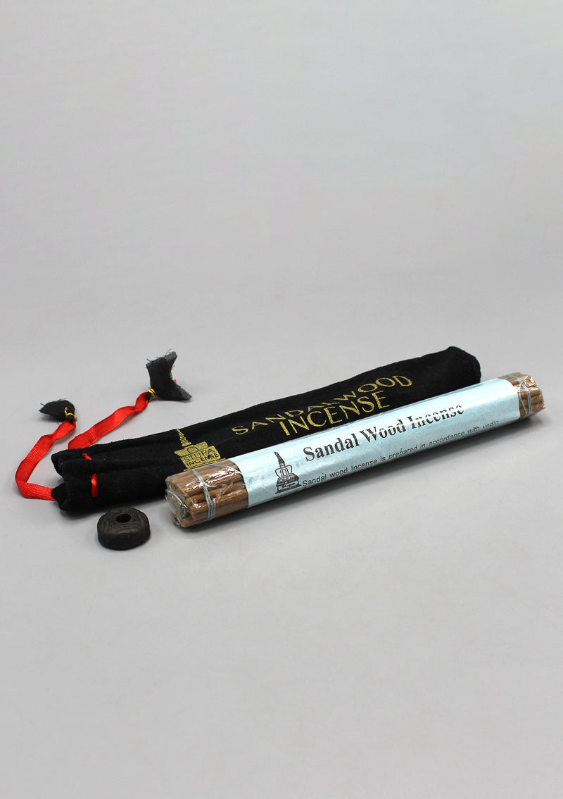 Tibetan Sandalwood Incense in Velvet Pouch