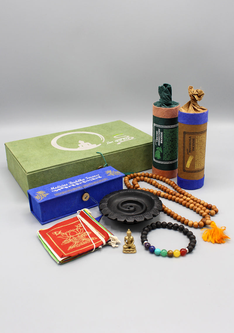 Tibetan Incense and Prayer Flags Zen Gift Box