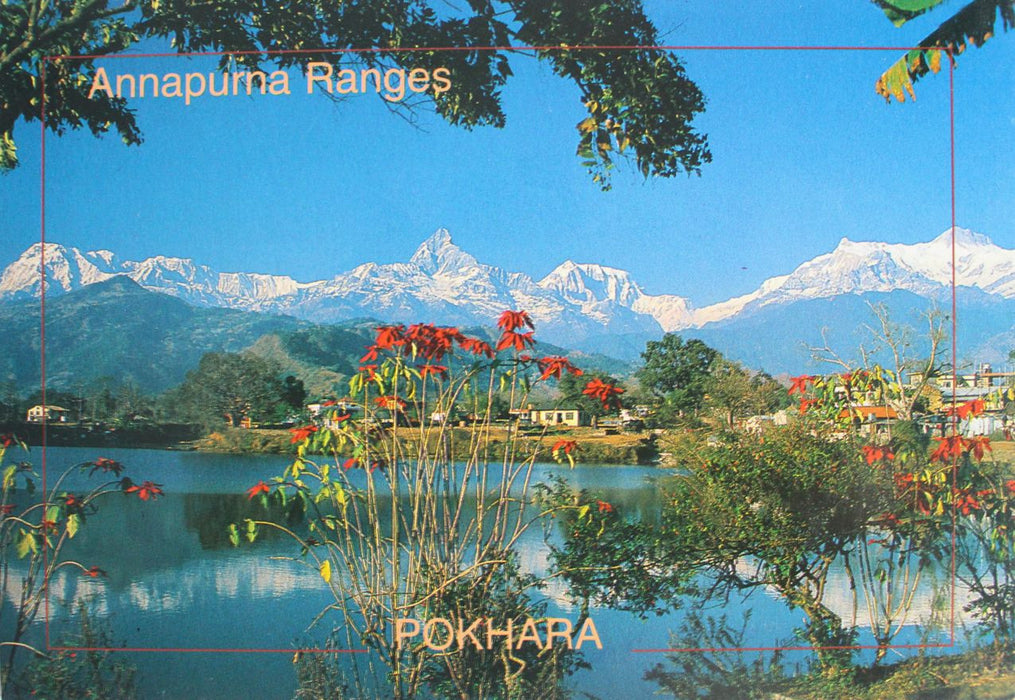 Annapurna Range and Mt. Machhapuchhre Nepal Postcard - nepacrafts