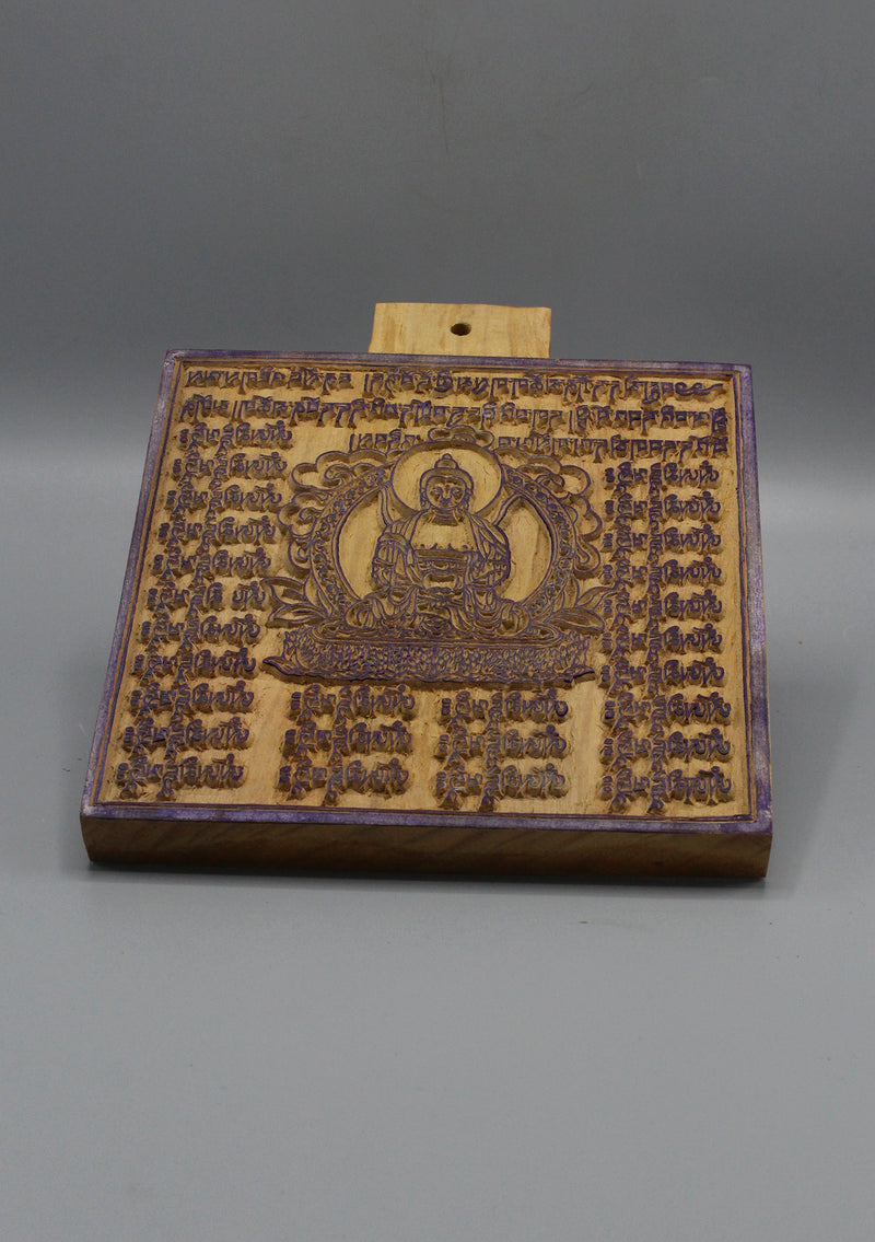 Amitabha Budhha Wooden Prayer Flags Block Print