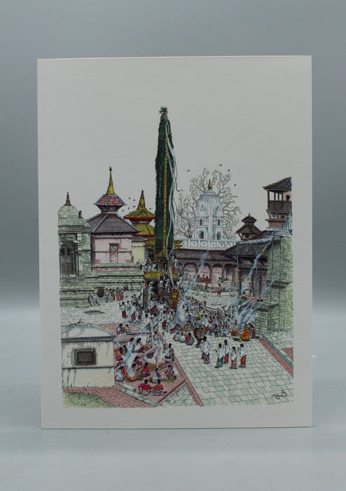 The Chariot Festval of Seto Machhindranath Greeting Card