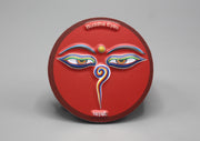 Buddha Eyes Nepal Round Embossed Fridge Magnet - nepacrafts